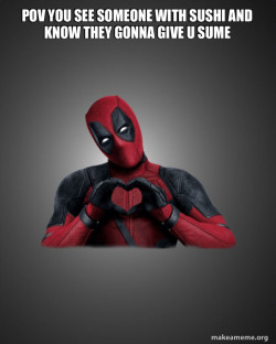 Deadpool Heart Hands