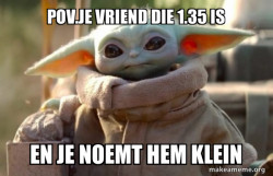 Baby Yoda looking at you