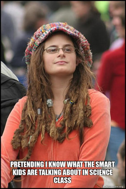 Female College Liberal - Bad Argument Hippie