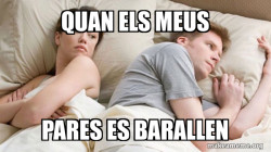 Couple thinking in bed