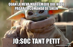 Baby Yoda looking at you