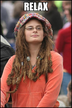 Female College Liberal - Bad Argument Hippie