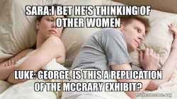 Couple thinking in bed