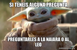 Baby Yoda looking at you