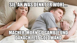 Couple thinking in bed