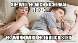 Couple thinking in bed