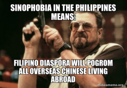 Sinophobia in the Philippines Means: Filipino Diaspora will pogrom all Overseas Chinese living Abroad