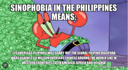 Sinophobia in the Philippines Means: 120 Overseas Filipinos will carry out the Global Filipino Diaspora Wars against 60 Million Overseas Chinese around the World like in Western Countries, Latin America, Africa and Oceania