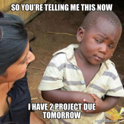 So you're telling me this now