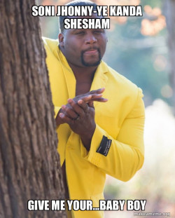 Anthony Adams in Yellow Suit Rubbing Hands