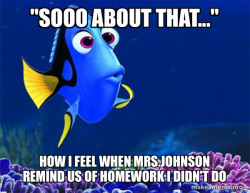 Dory from Nemo  (5 second memory)