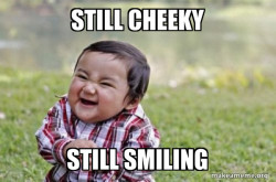 Evil, scheming toddler