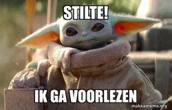 Baby Yoda looking at you