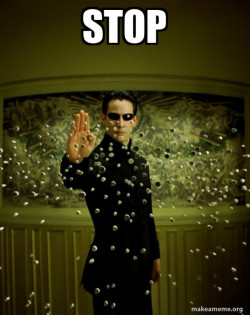 Neo Stopping Bullets