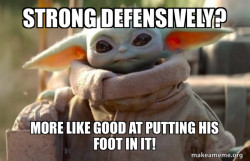 Baby Yoda looking at you