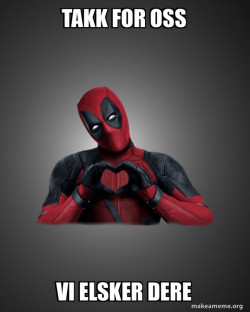 Deadpool Heart Hands