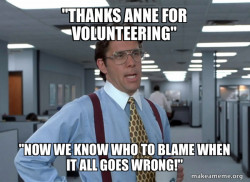 thanks anne for volunteering