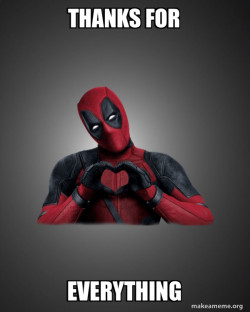 Deadpool Heart Hands