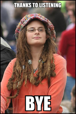 Female College Liberal - Bad Argument Hippie