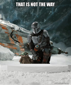 Baby Yoda and Mando