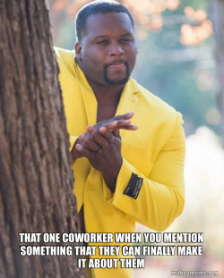 Anthony Adams in Yellow Suit Rubbing Hands