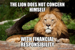 Contemplative Lion