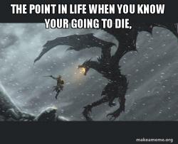 by a dragon