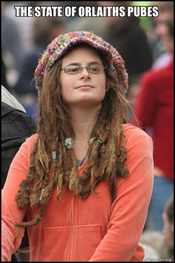 Female College Liberal - Bad Argument Hippie