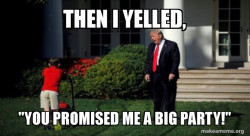 promised a big party