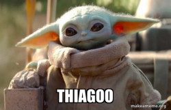 Baby Yoda looking at you