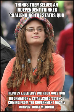 Female College Liberal - Bad Argument Hippie