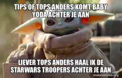 Baby Yoda looking at you