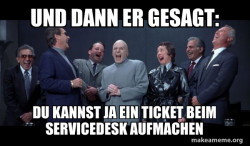 Dr Evil and Henchmen laughing - and then they said