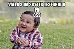 Evil, scheming toddler