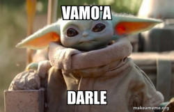 Baby Yoda looking at you