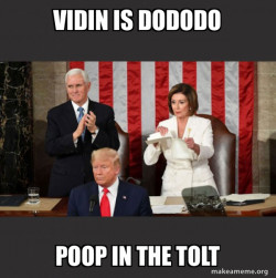 Nancy Pelosi ripping Trump's speech up