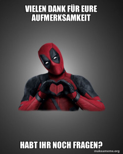 Deadpool Heart Hands