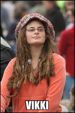 Female College Liberal - Bad Argument Hippie