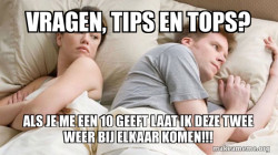 Couple thinking in bed