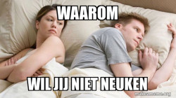 Couple thinking in bed