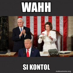 Nancy Pelosi ripping Trump's speech up