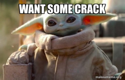 Baby Yoda looking at you