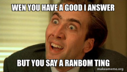 Sarcastic Nicholas Cage