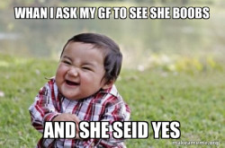 Evil, scheming toddler