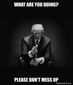 Trump Sitting In Chair - I Am In Their Way
