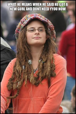Female College Liberal - Bad Argument Hippie