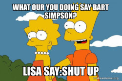 Bart and Lisa Chat