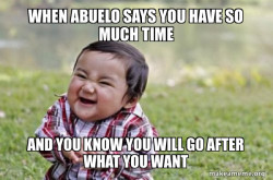 Evil, scheming toddler