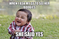 Evil, scheming toddler