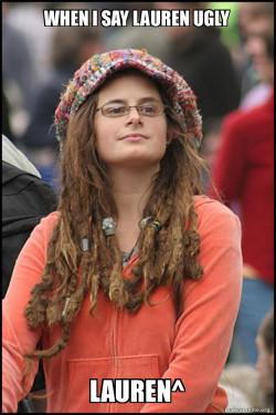 Female College Liberal - Bad Argument Hippie